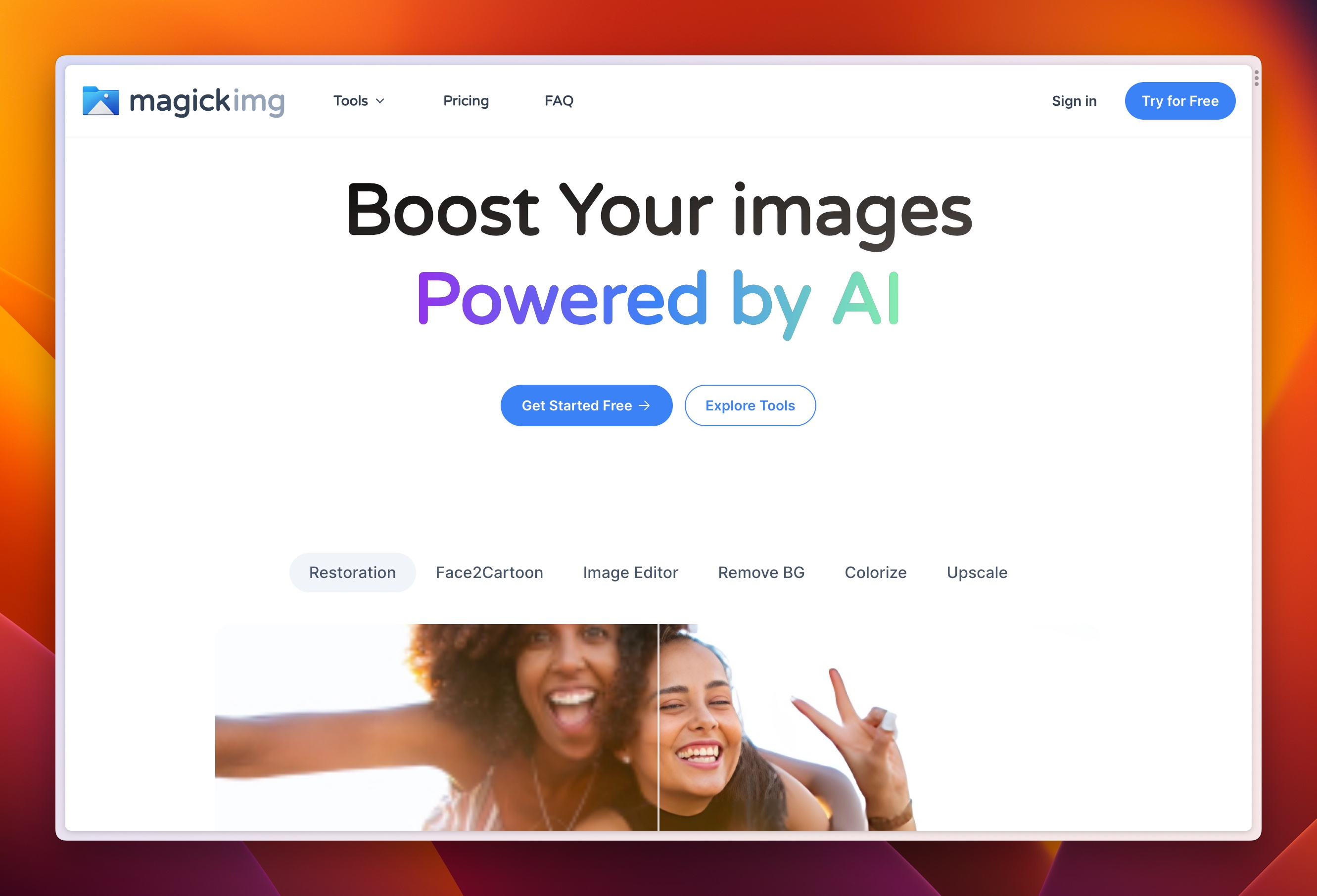 magickimg - AI 圖片增強工具