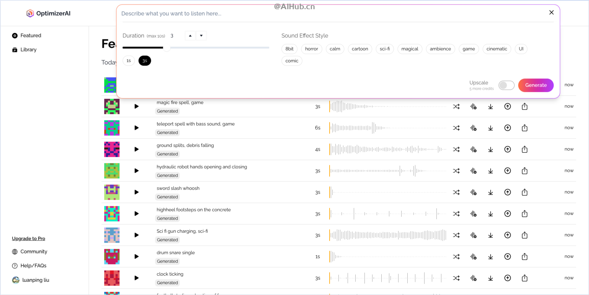 OptimizerAI-為視頻自動生成音效的AI工具