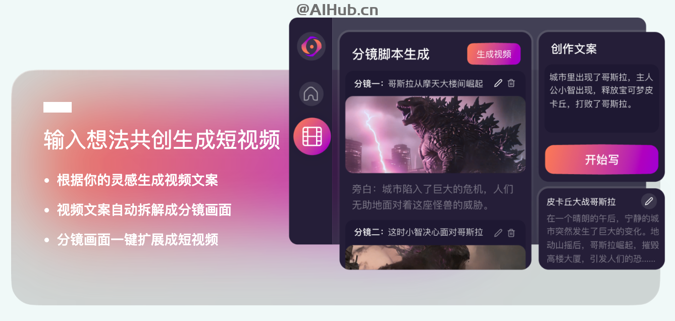 訊飛繪鏡:訊飛推出的一站式AI短視頻創作工具