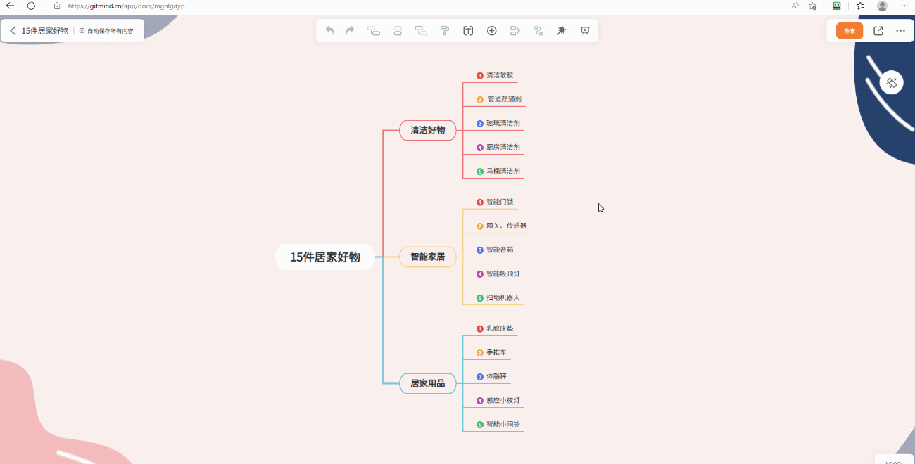 GitMind-簡潔專業的AI思維導圖工具