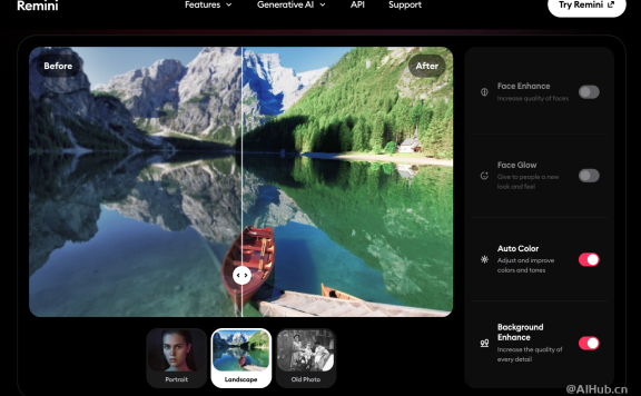 Remini-AI驅動的圖片和視頻增強工具