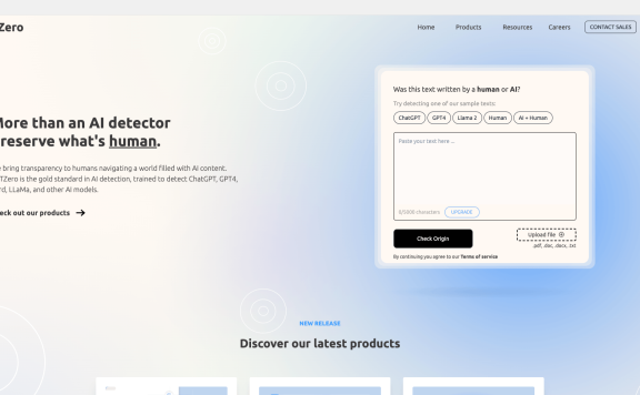 GPTZero：在線AI內(nèi)容檢測工具