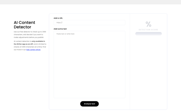 AI Content Detector-Writer推出的AI內(nèi)容檢測工具